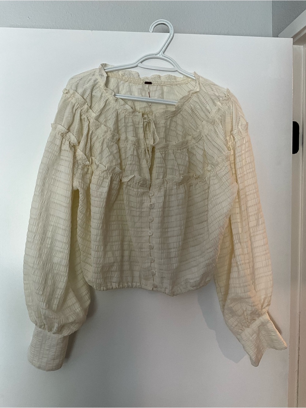 Free People Hailey crop Boho Blouse